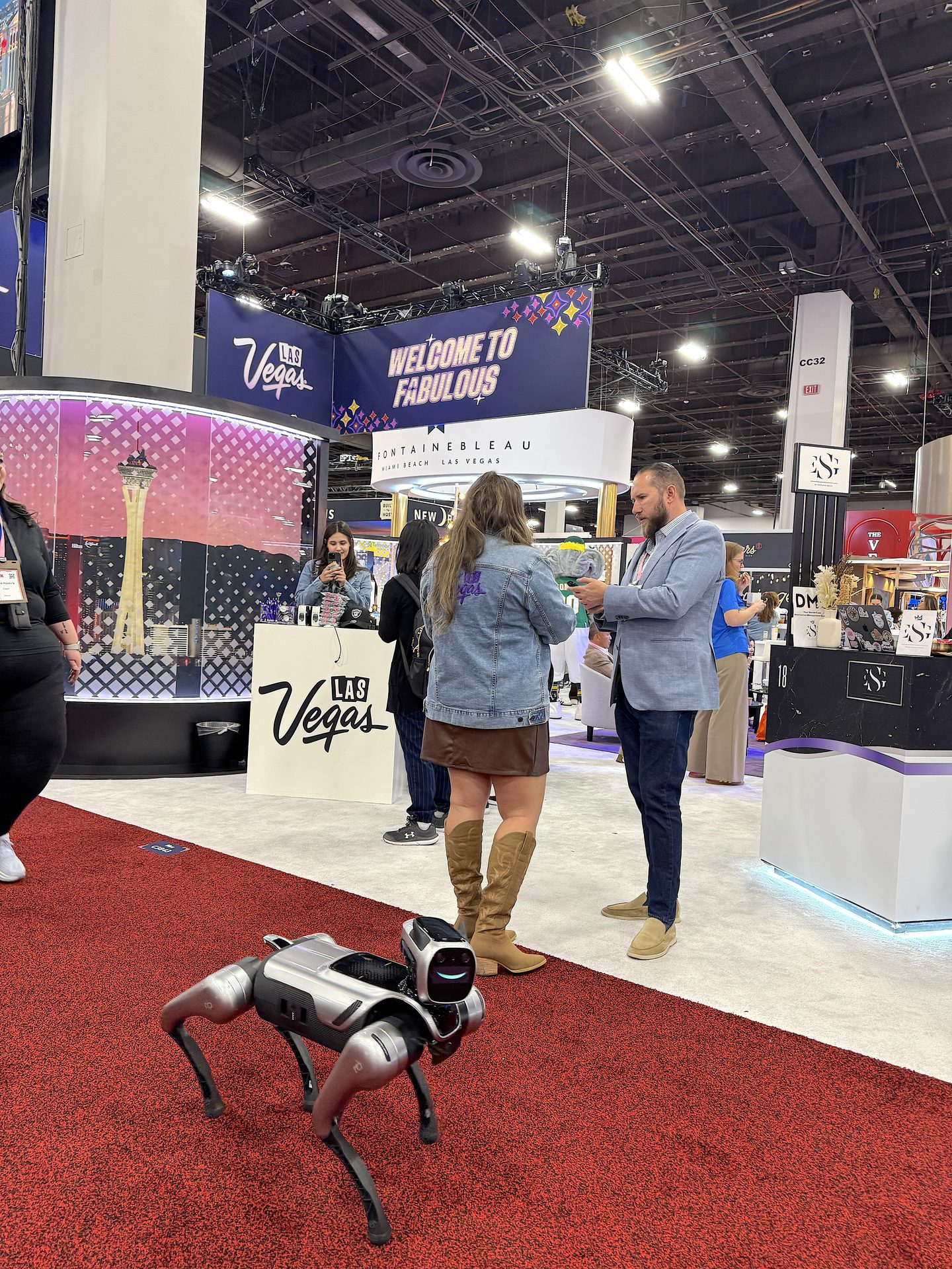 Alex Dog Pro at IMEX — booth interaction
