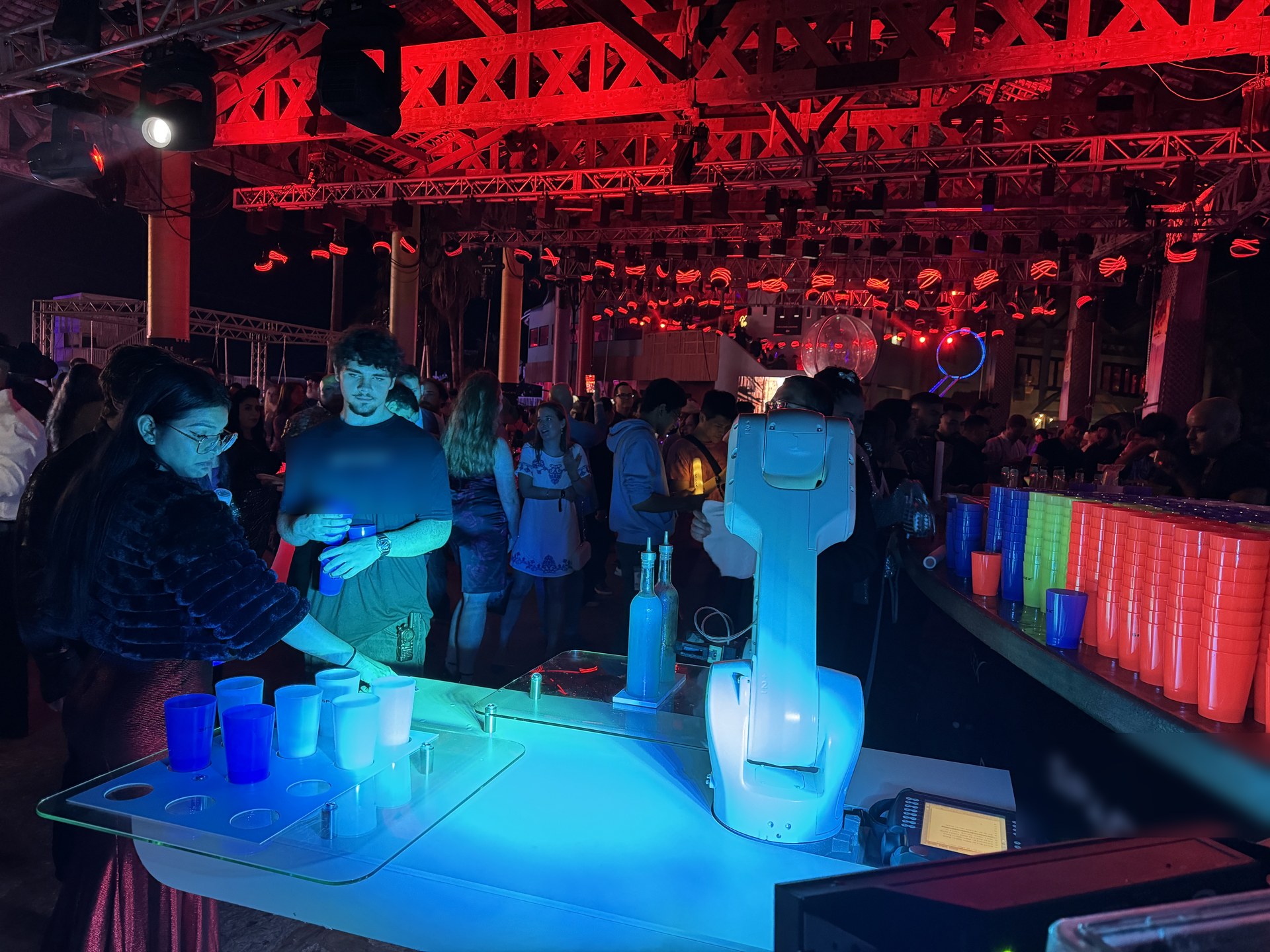 Immersive Corporate Experience — Pink cosmic LED stage
